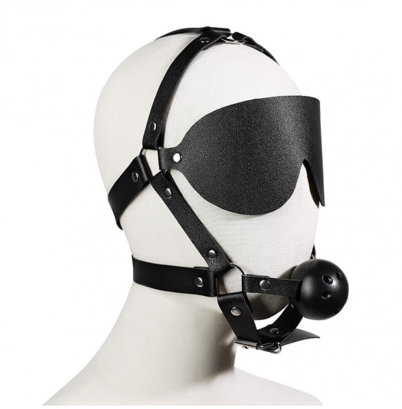 MizzZee - Leather Head Restraint Discipline Set