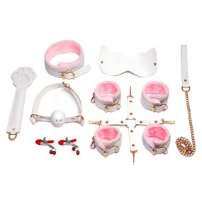 MizzZee - Comprehensive Bondage Restraint Set (Pink - White)