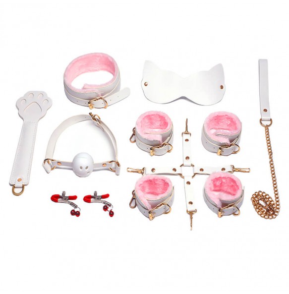 MizzZee - Comprehensive Bondage Restraint Set (Pink - White)