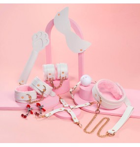 MizzZee - Comprehensive Bondage Restraint Set (Pink - White)