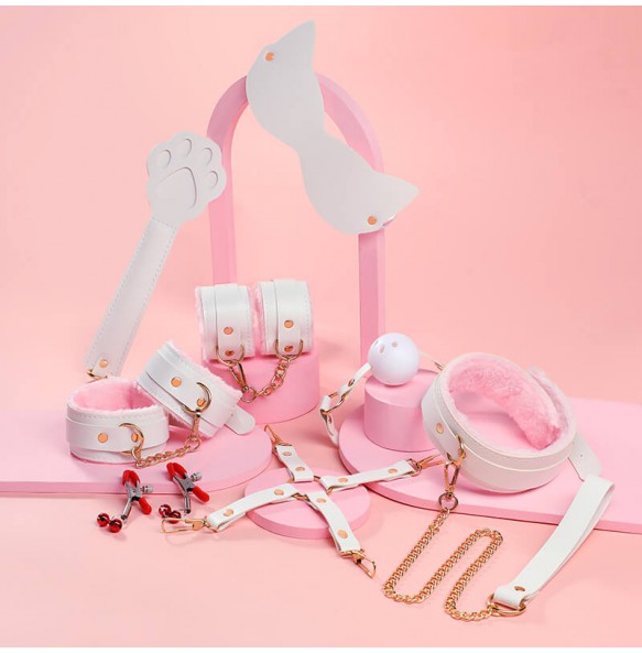 MizzZee - Comprehensive Bondage Restraint Set (Pink - White)