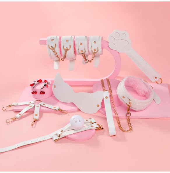 MizzZee - Comprehensive Bondage Restraint Set (Pink - White)